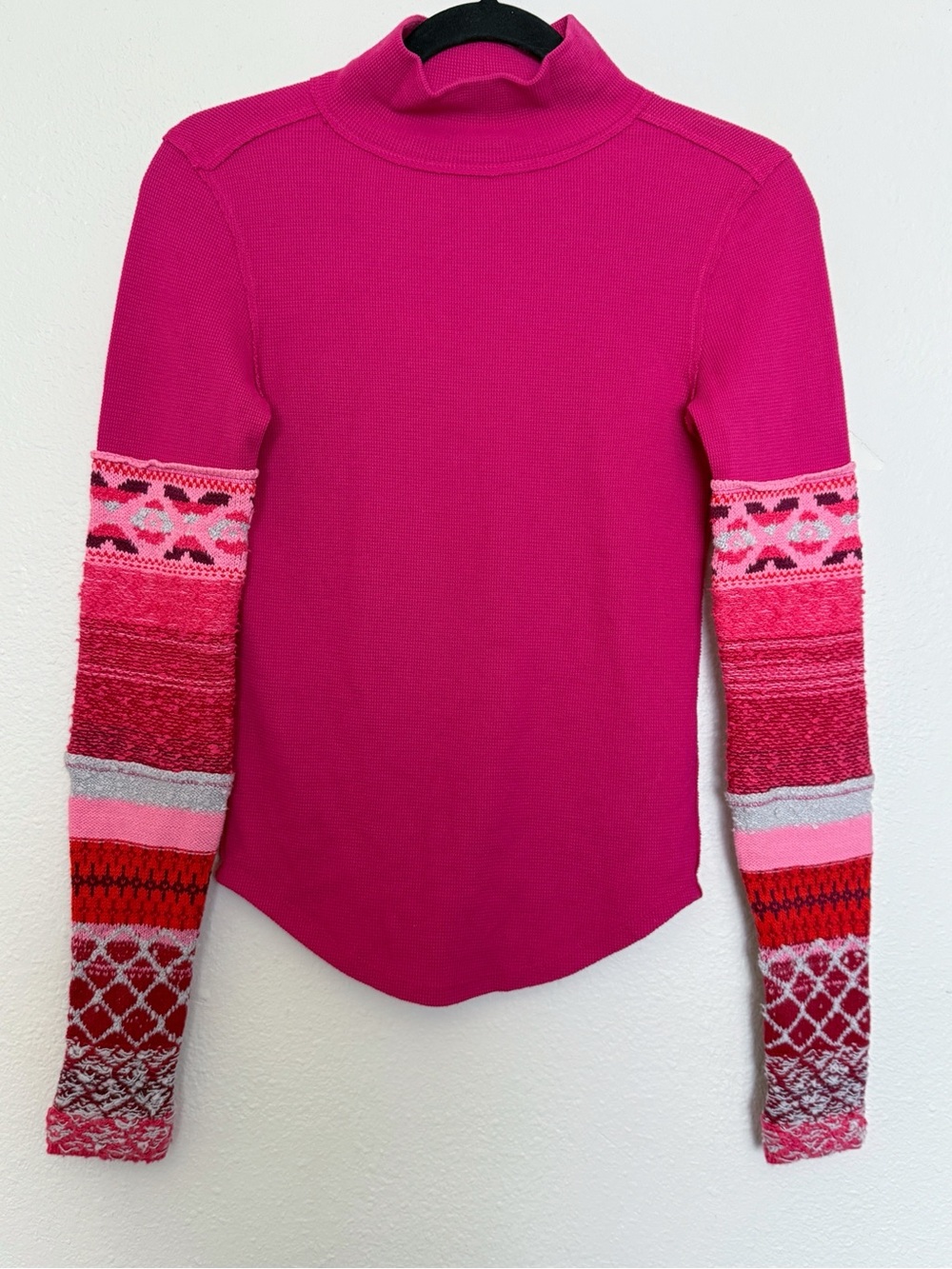 Free People We The Free All Too Well Cuff Thermal Mock Neck Long Sleeve Top - Picture 2 of 13